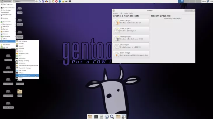 Gentoo linux distro