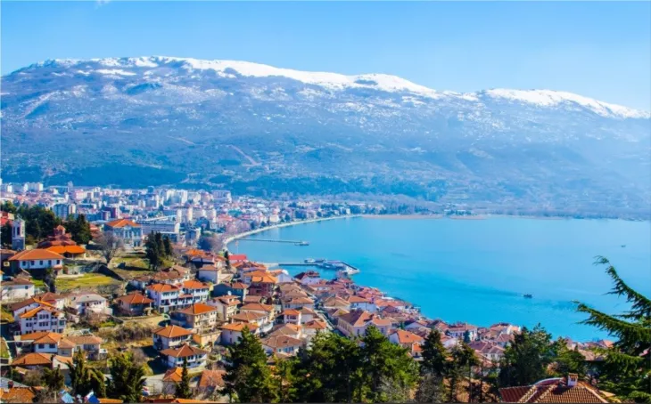 Lake Ohrid in Ohrid, Macedonia
