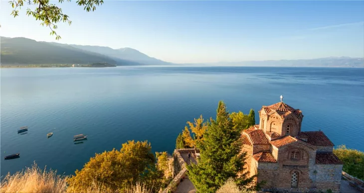 Lake Ohrid in Ohrid, Macedonia