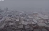 Acropolis was covered in snow